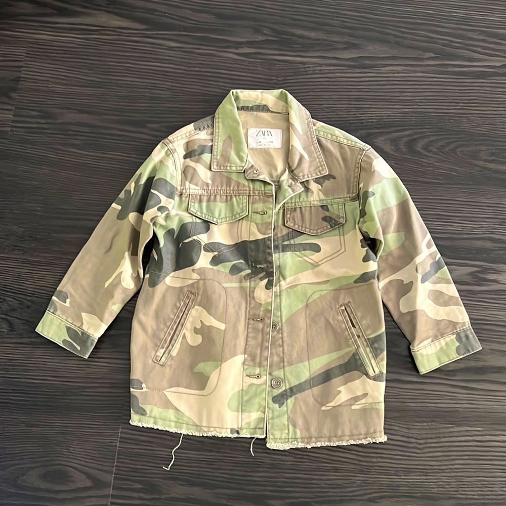 Zara Kids Camo Shirt Jacket